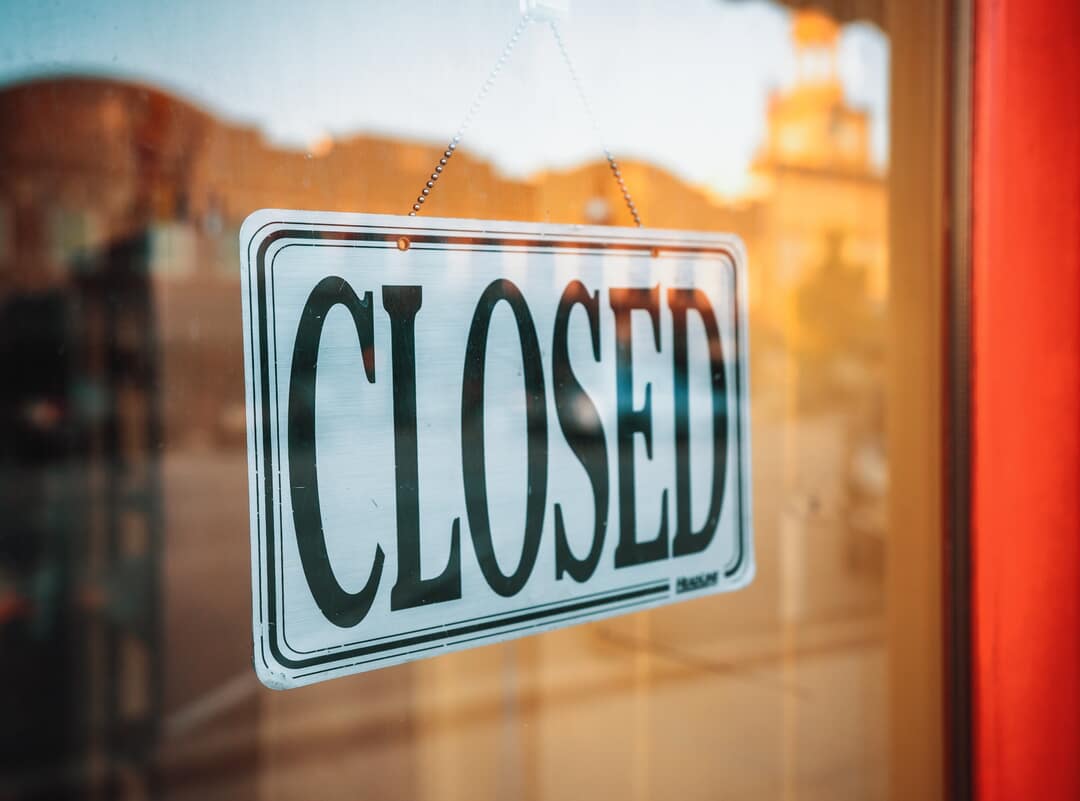 Closed sign