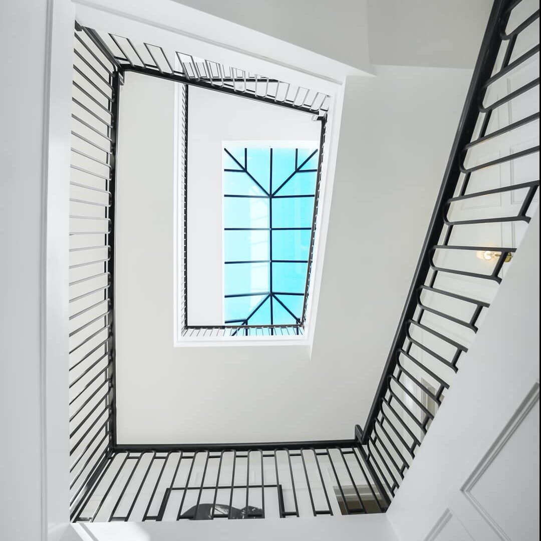 Spiral staircase upward