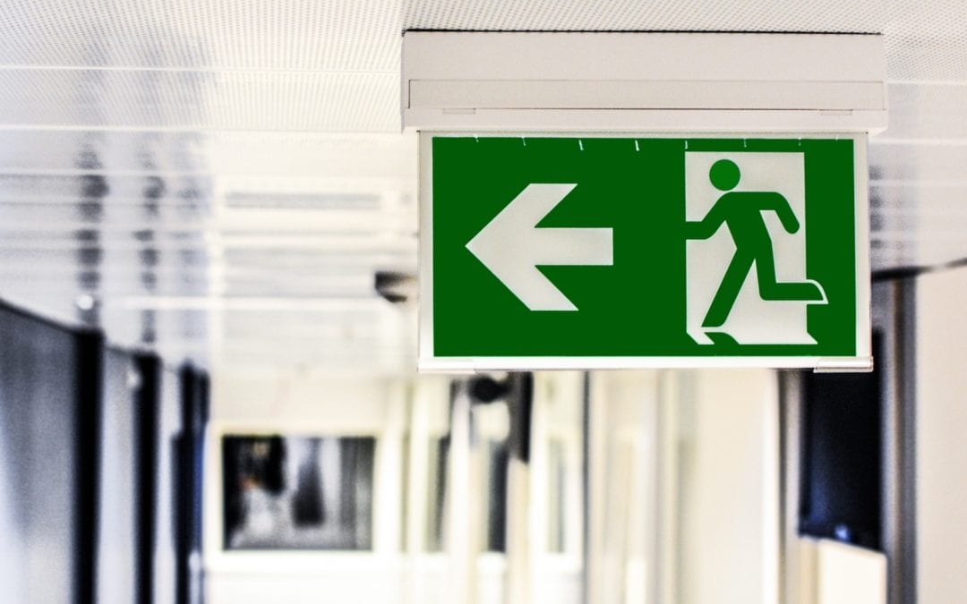 Green exit sign