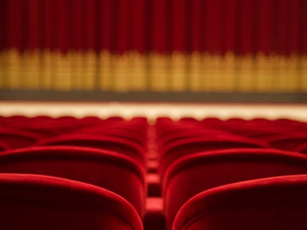 Theatre Seats with Closed Curtain