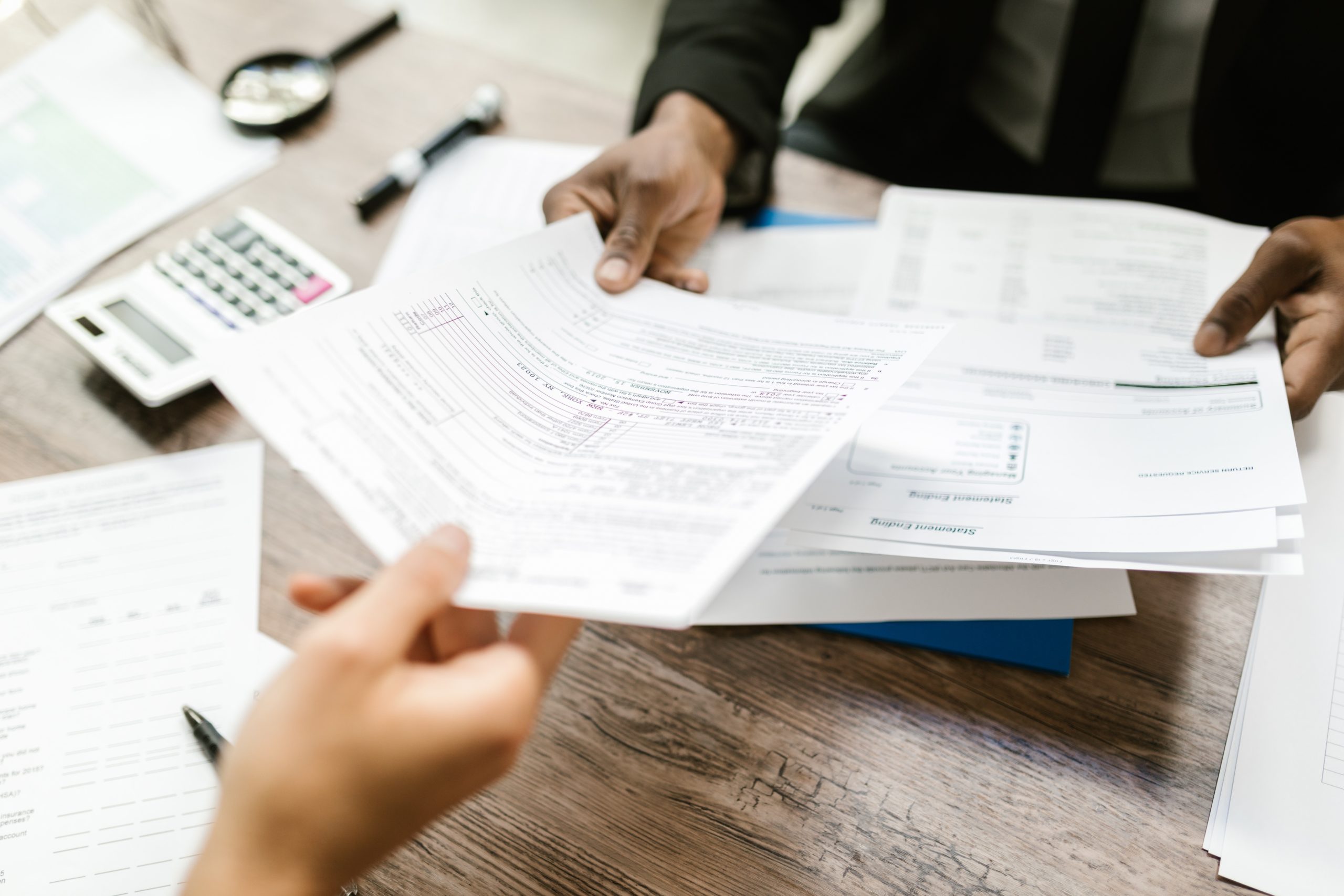 Exchanging tax forms