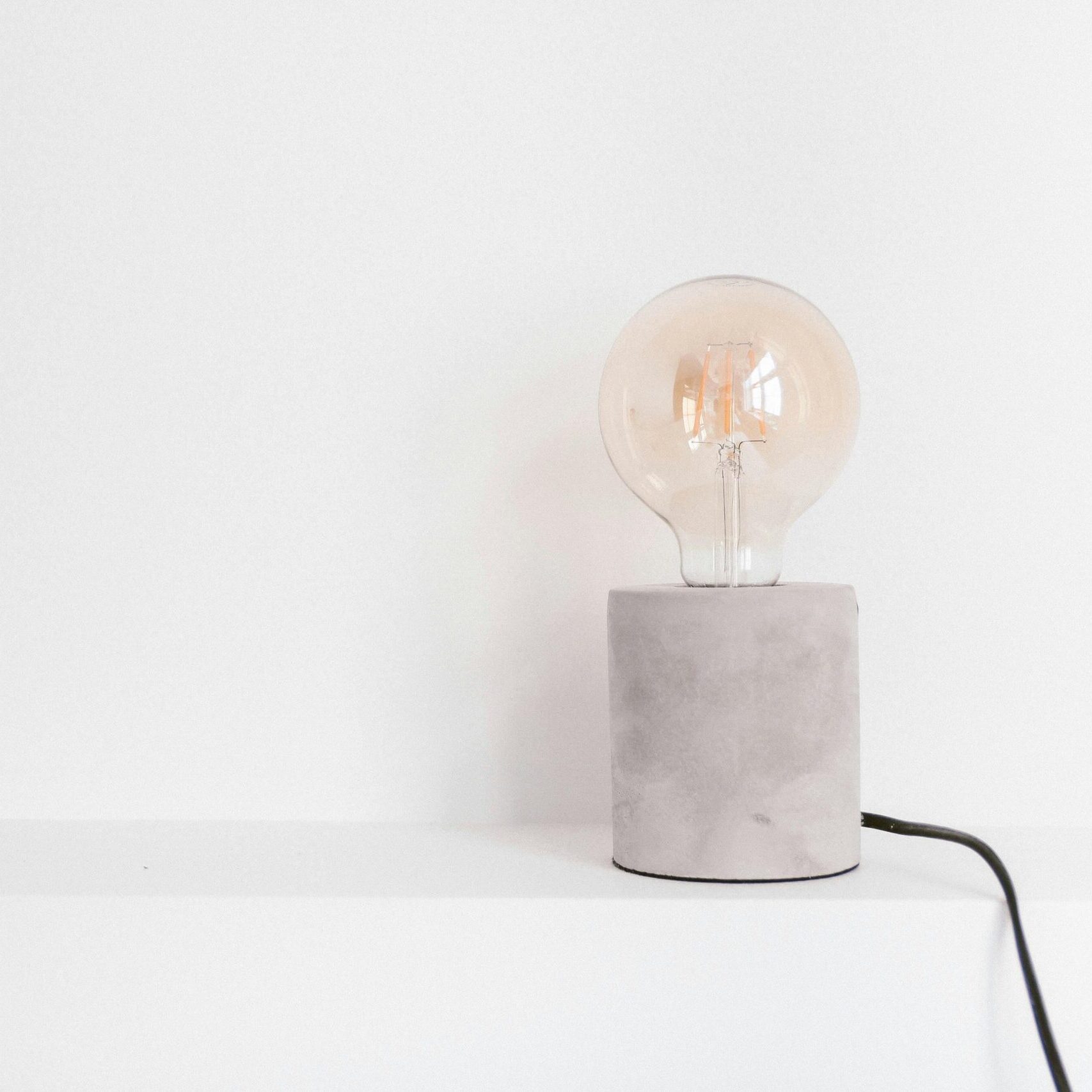 Edison lightbulb with white background