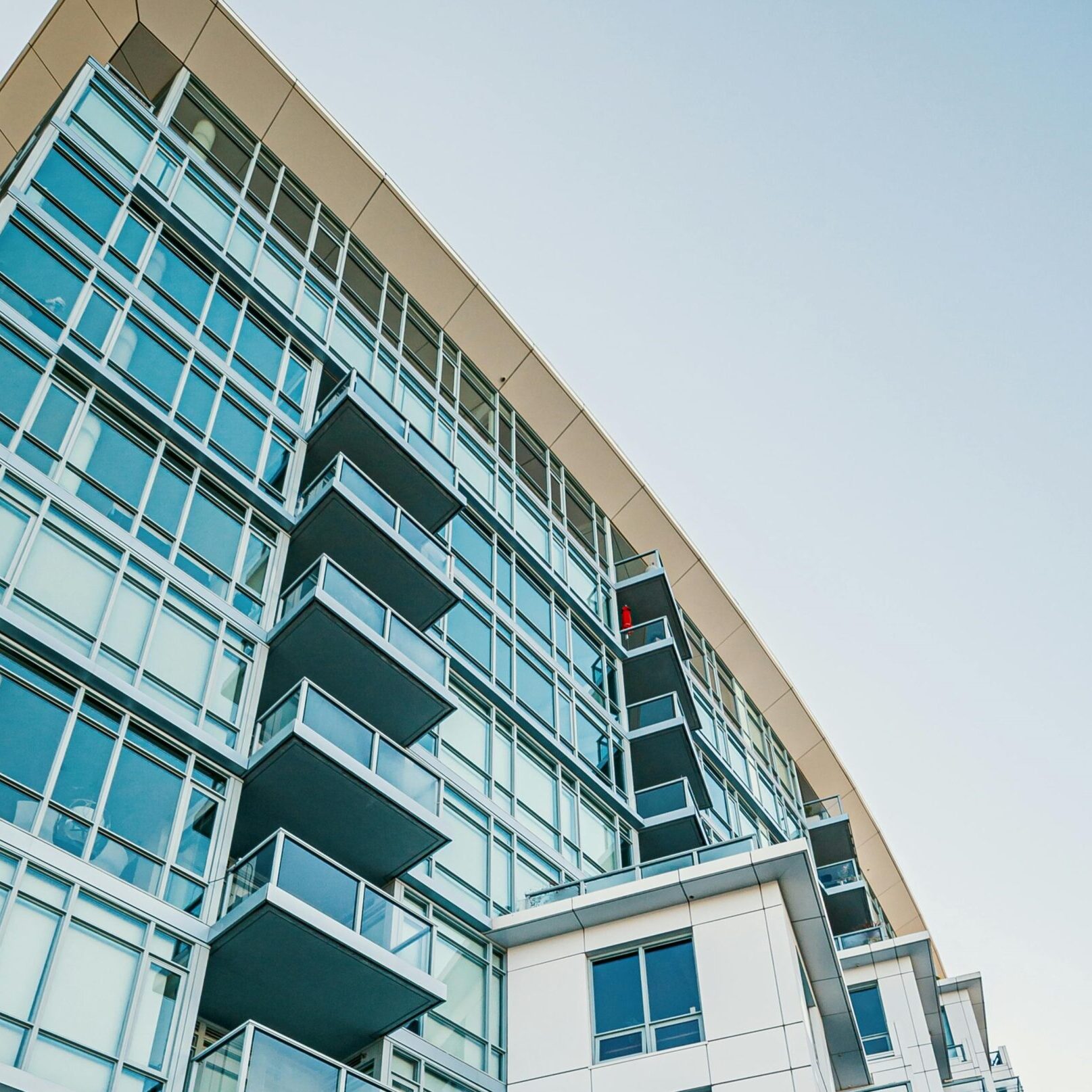 Ground view of apartment complex