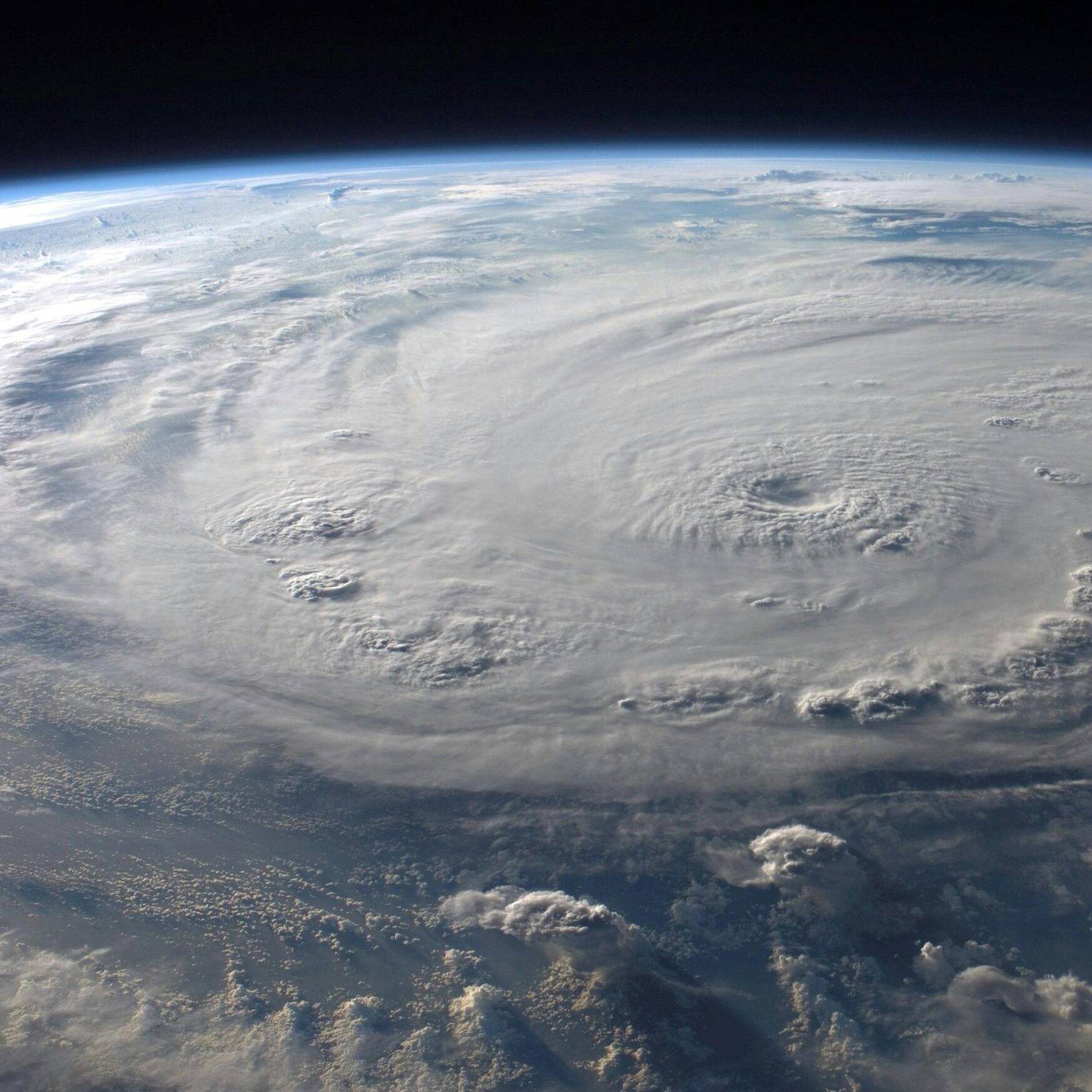 Space view of hurricane